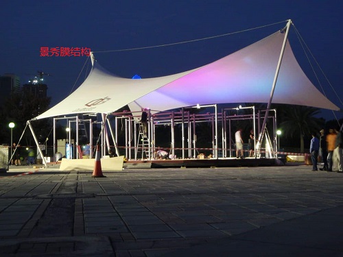 張拉膜雨棚深化設(shè)計